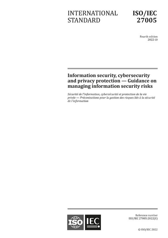 Cover ISO/IEC 27005:2022